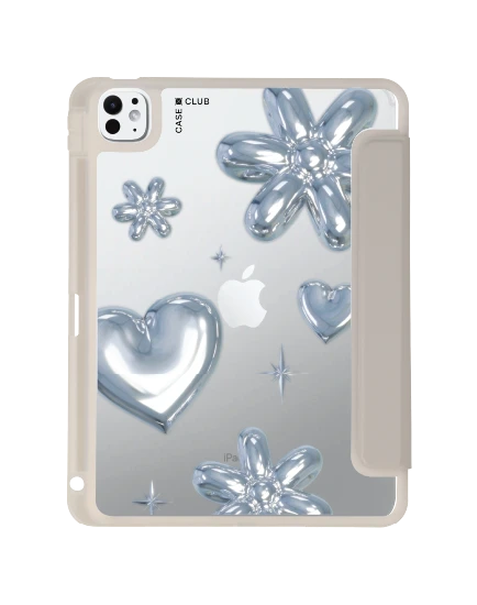 เคสใส ipad pro 11 สีเทา ลูกโป่งดอกไม้