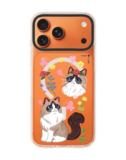 เคสใส iphone 17 pro max clear case magsafe shield แร็กดอลล์กับดอกไม้แสนสวย