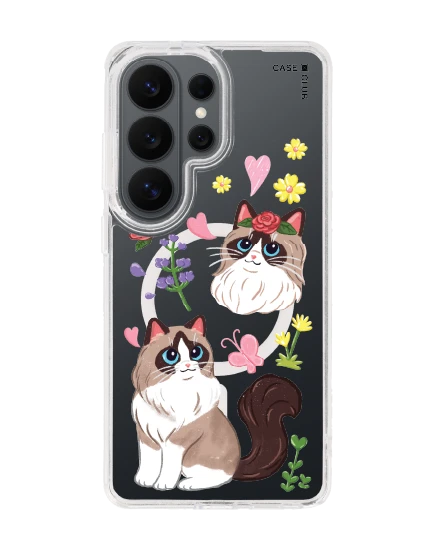 เคสใส samsung galaxy s26 ultra clear magsafe แร็กดอลล์กับดอกไม้แสนสวย