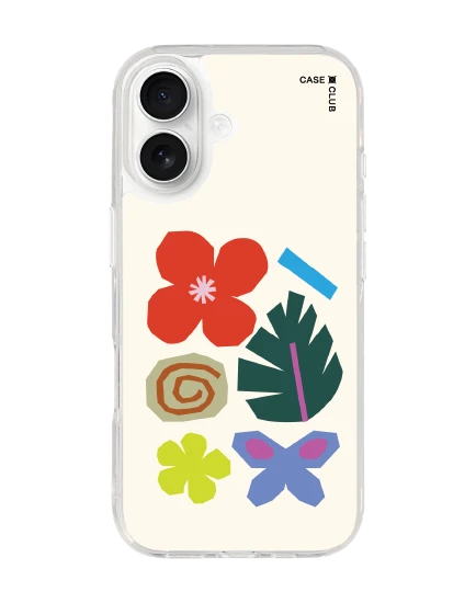 เคสใส iphone 17 magsafe สติ๊กเกอร์ดอกไม้