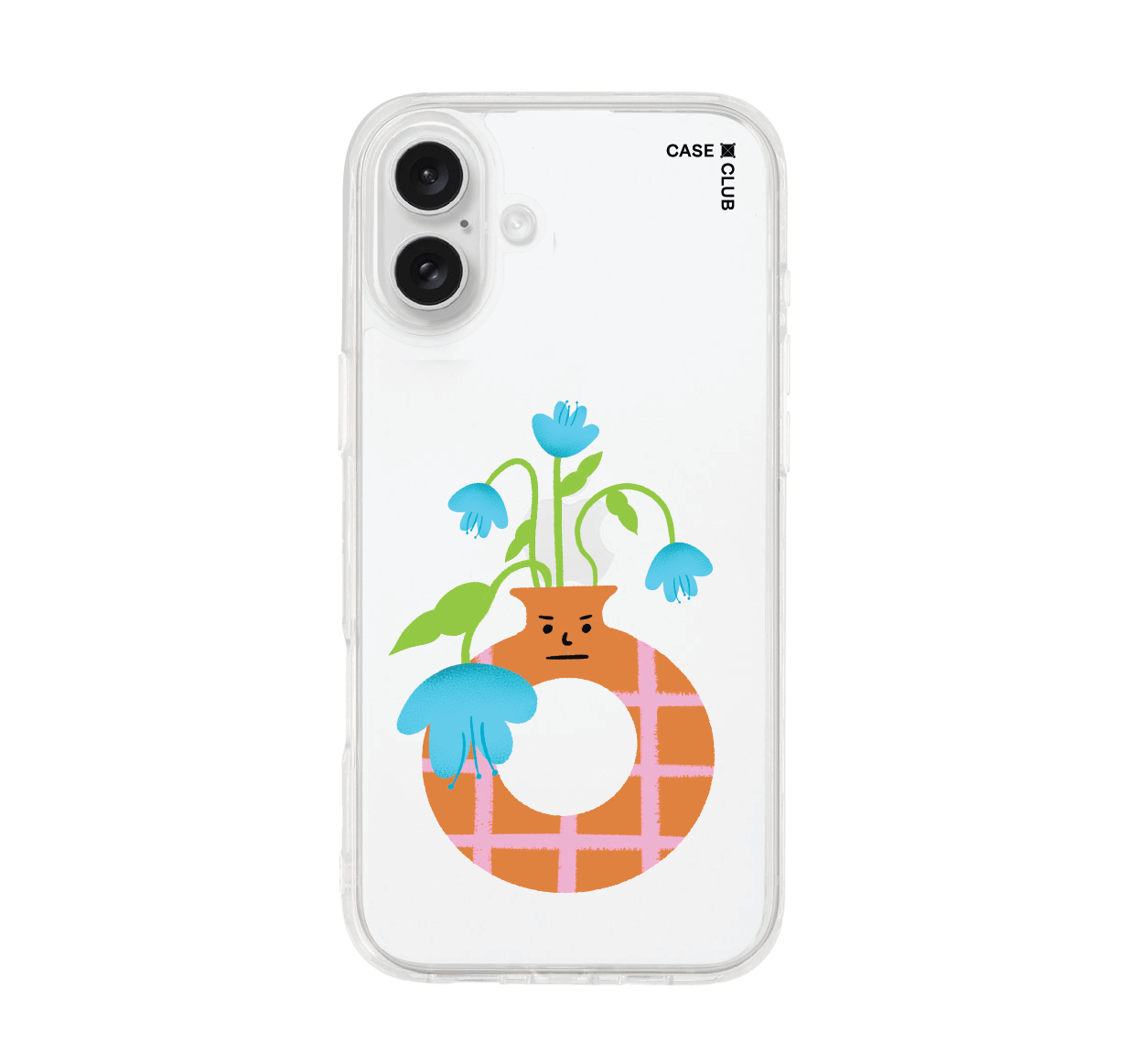 เคสใส iPhone 16 Plus แจกันดอกไม้