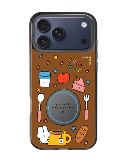 เคสกระจกดำ iphone 17 pro max mirror magsafe fluffy bunny foodie