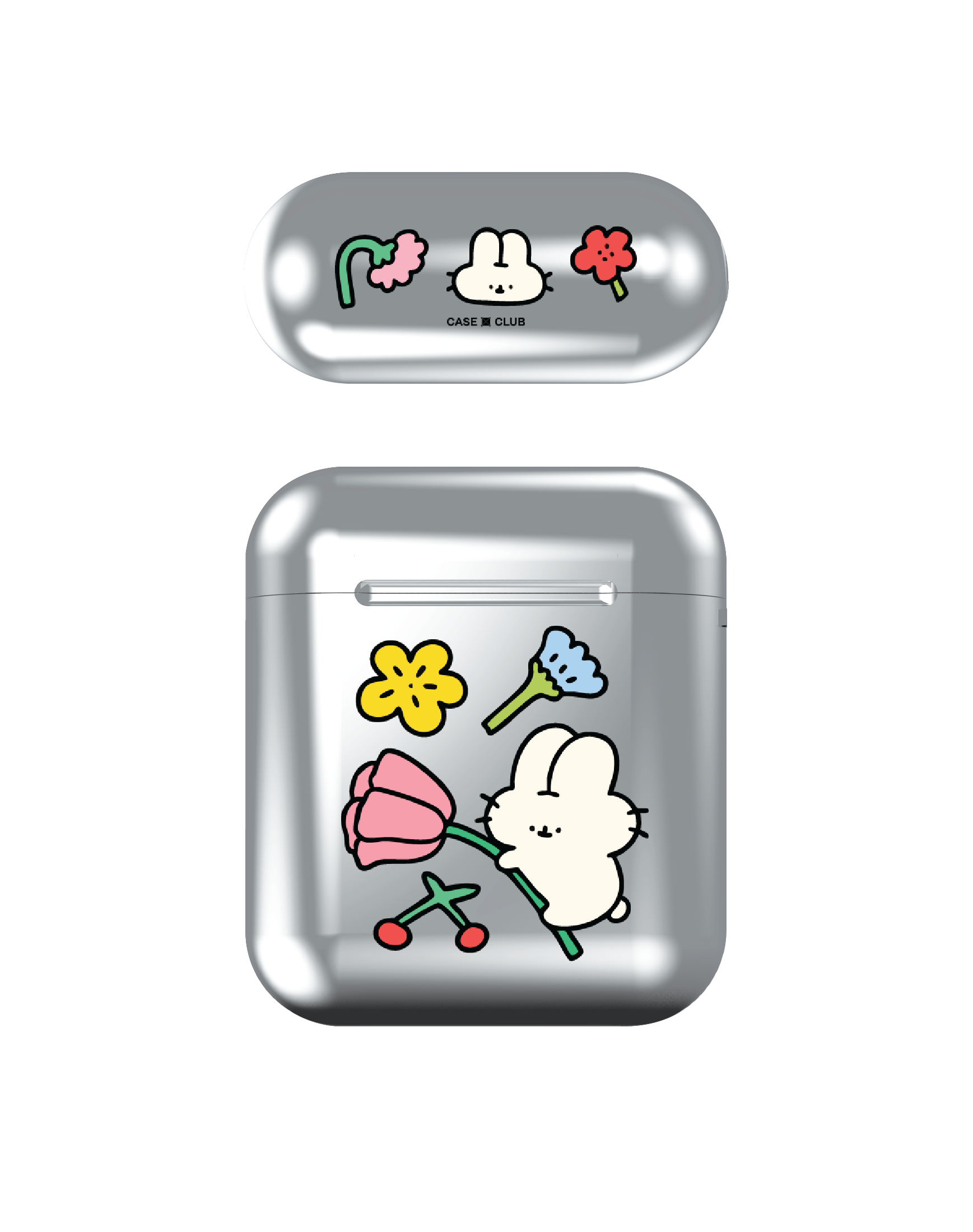 fluffy bunny garden sticker