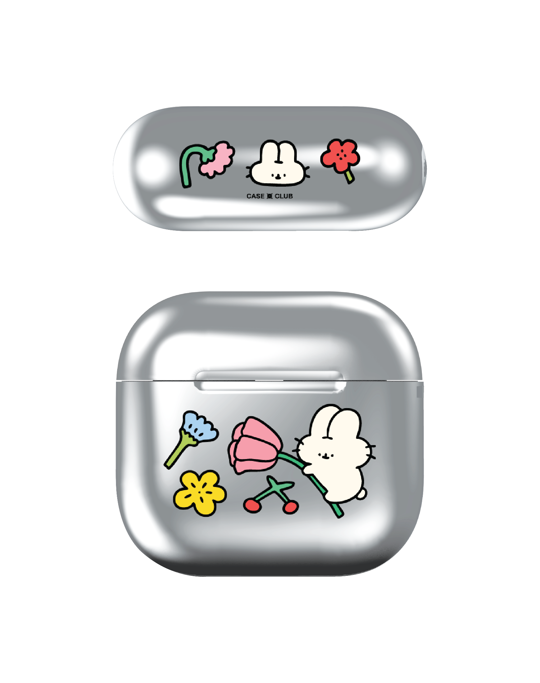 fluffy bunny garden sticker