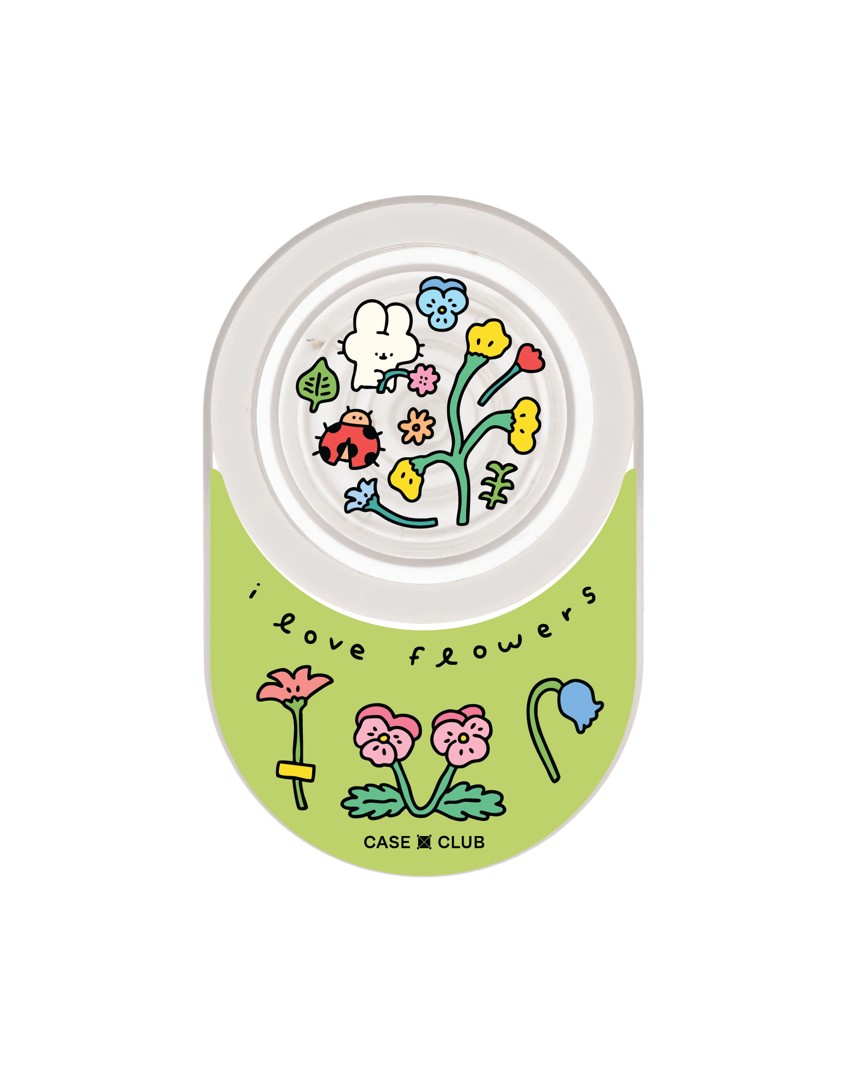 fluffy bunny garden sticker
