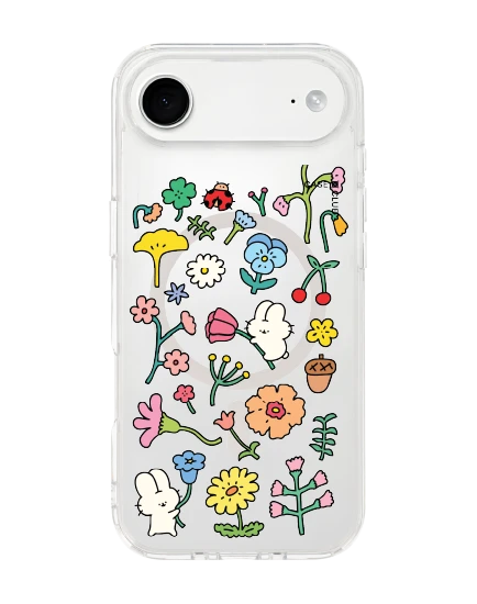 iphone 17 air clear magsafe fluffy bunny garden sticker