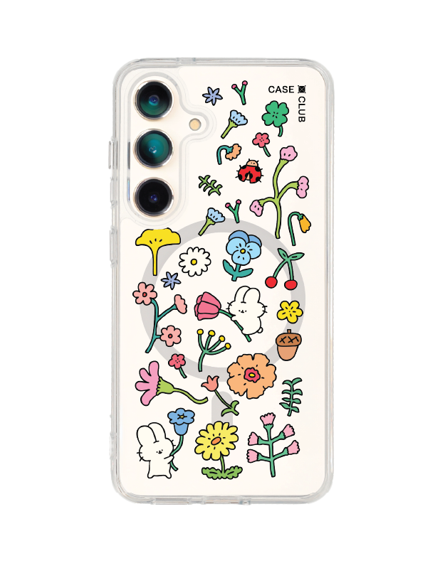 เคสใส samsung galaxy s25 magsafe fluffy bunny สติ๊กเกอร์สวน
