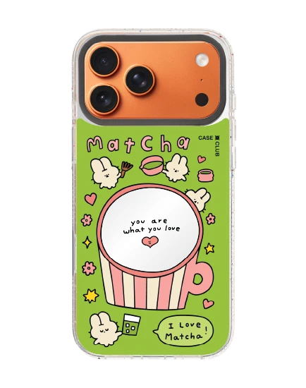 เคสกระจกใส iphone 17 pro max mirror magsafe fluffy bunny matcha
