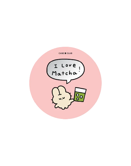 mirror popgrip fluffy bunny matcha