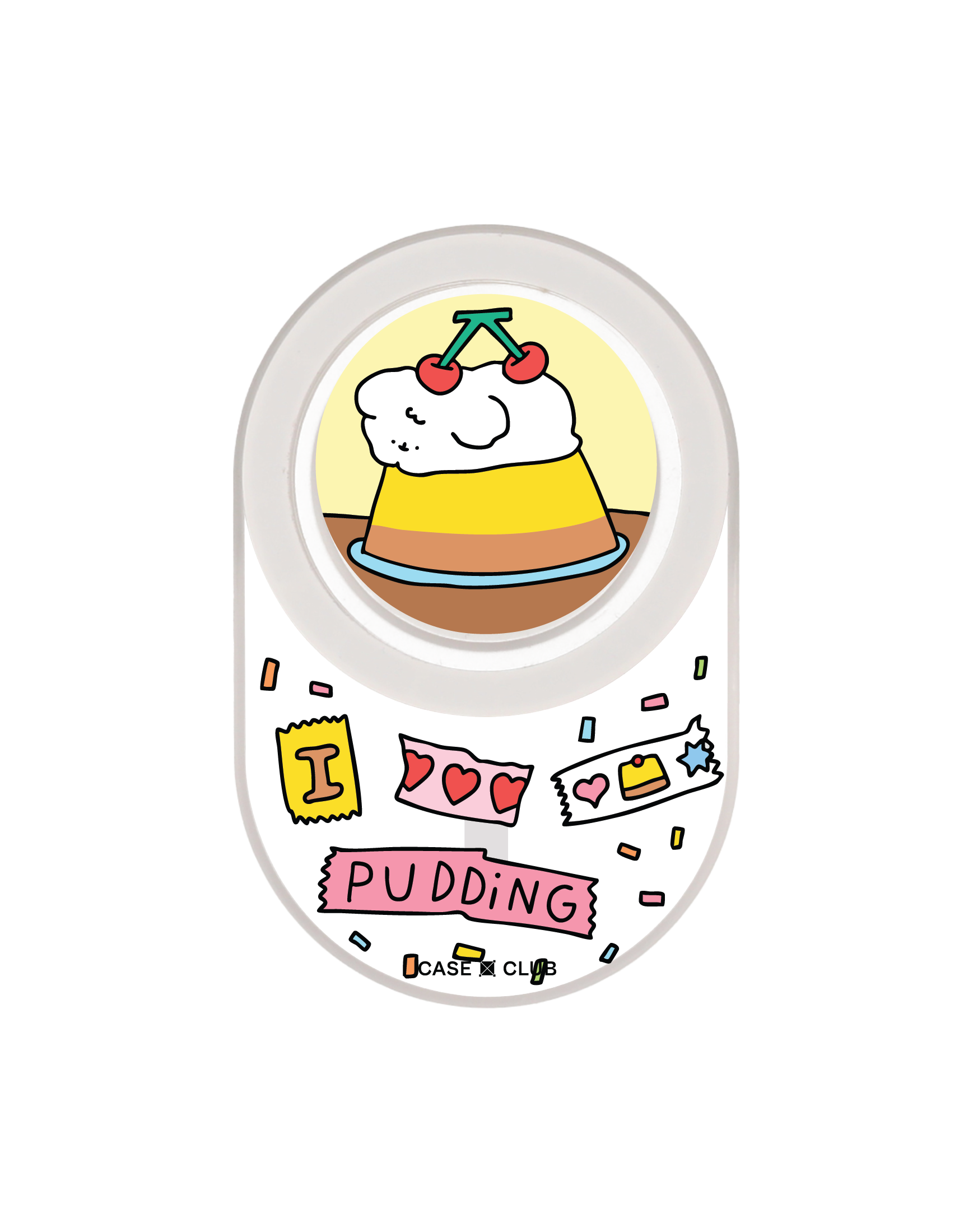 clear popgrip fluffy bunny pudding