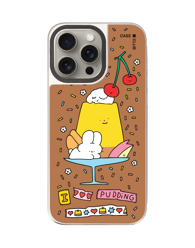 iPhone 15 Pro Max Mirror MagSafe Fluffy Bunny Pudding