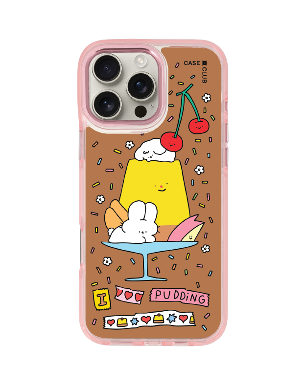 iPhone 16 Pro Max Clear Pink MagSafe Fluffy Bunny พุดดิ้ง