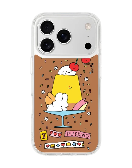 iphone 17 pro clear magsafe fluffy bunny pudding