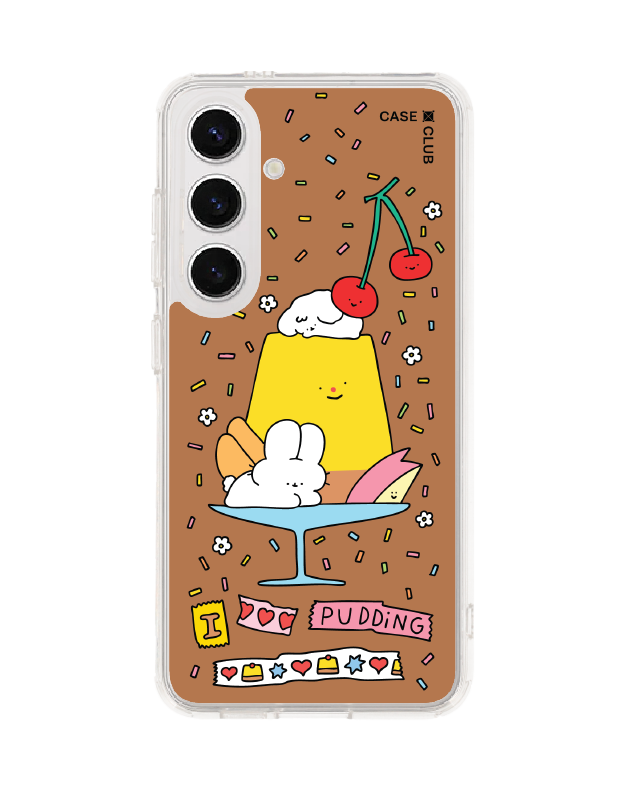 Samsung Galaxy S24 Clear MagSafe Fluffy Bunny Pudding