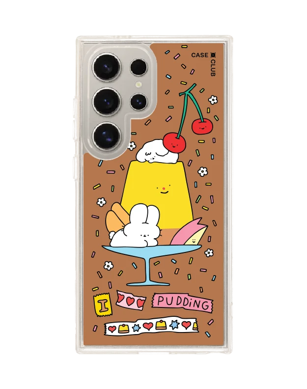 samsung galaxy s24 ultra clear magsafe fluffy bunny pudding