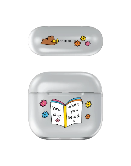 เคสใส airpods 4 fluffy bunny reading club