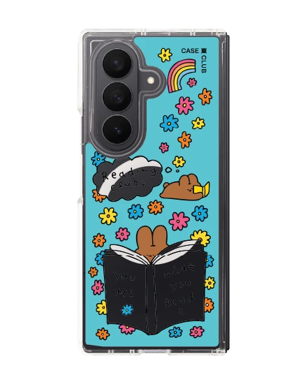 เคสใส samsung galaxy z fold 7 magsafe fluffy bunny reading club