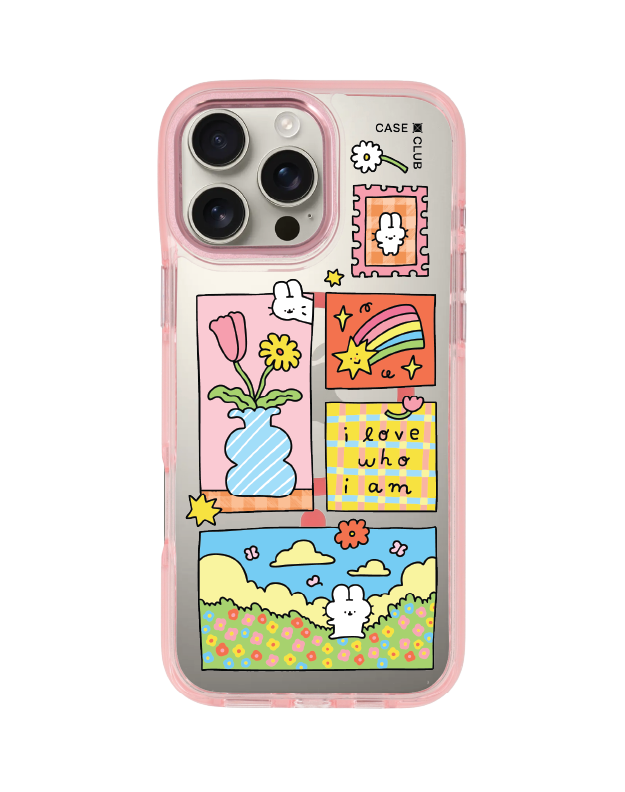 iPhone 16 Pro Max Clear Pink MagSafe Fluffy Bunny แสตมป์
