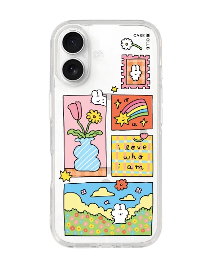 เคสใส iphone 17 magsafe fluffy bunny แสตมป์มินิมอล