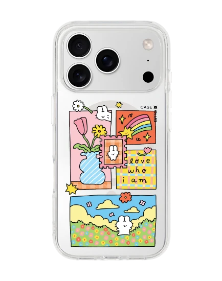 iphone 17 pro clear magsafe fluffy bunny stamp