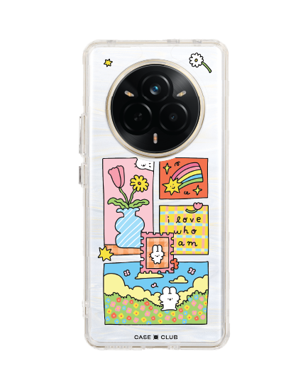 realme 14 pro clear fluffy bunny stamp