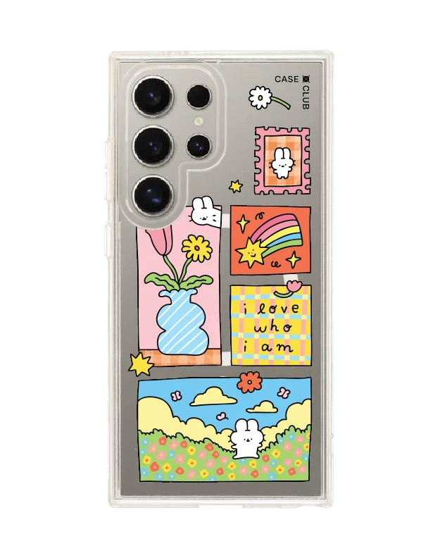 samsung galaxy s24 ultra clear magsafe fluffy bunny stamp