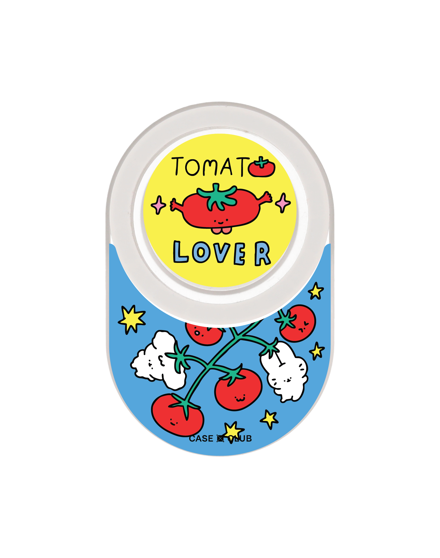 clear popgrip fluffy bunny tomato lover
