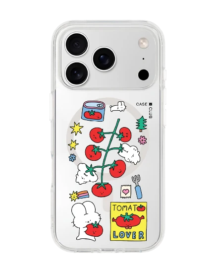 iphone 17 pro clear magsafe fluffy bunny tomato lover