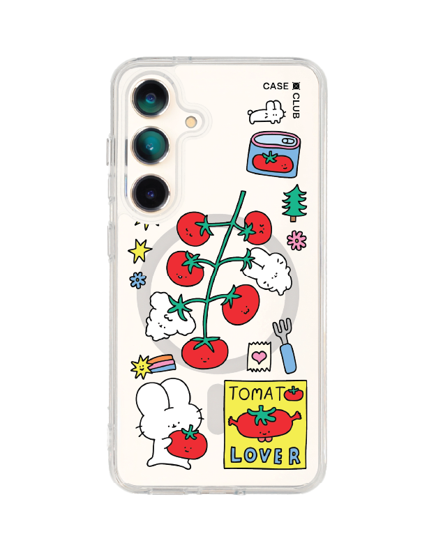 เคสใส samsung galaxy s25 magsafe fluffy bunny คู่รักมะเขือเทศ