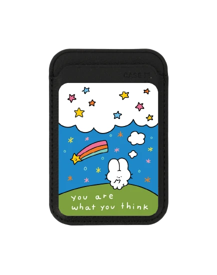 black wallet magsafe fluffy bunny universe