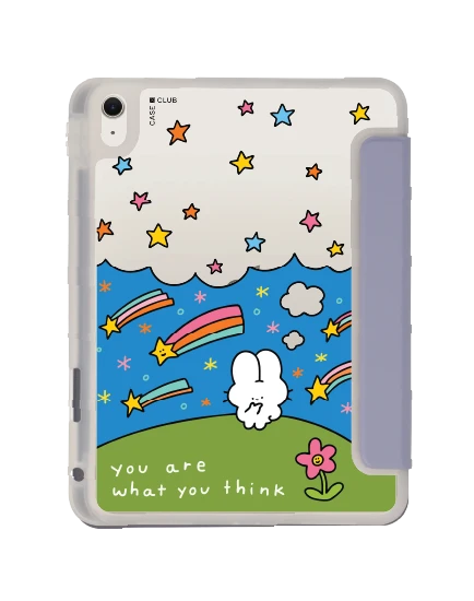 เคสใส ipad air4/5/6/7 11" 2025 (m2/m3) สีม่วง fluffy bunny universe