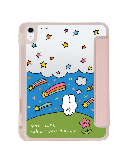 เคสใส ipad gen 10th/11th 2025 สีชมพู fluffy bunny universe