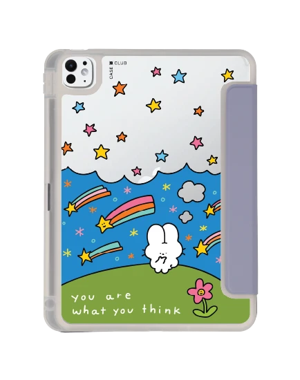 ipad pro 11" (2024) clear purple fluffy bunny universe