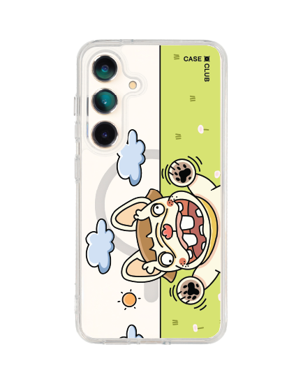 เคสใส samsung galaxy s25 magsafe บูลด็อกกับท้องฟ้าอันสดใส
