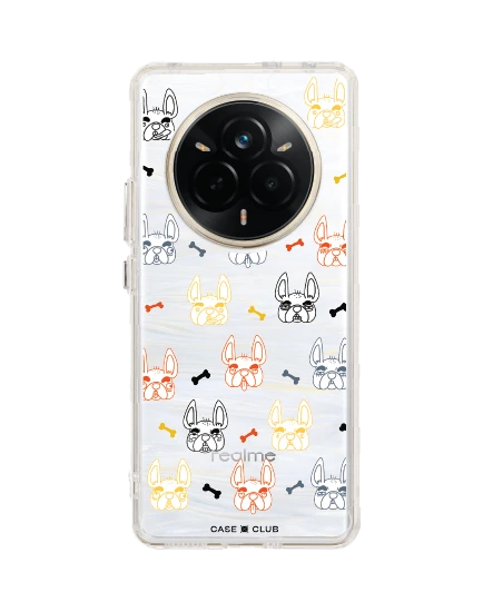 เคสใส realme 14 pro บูลด็อกหลากอารมณ์