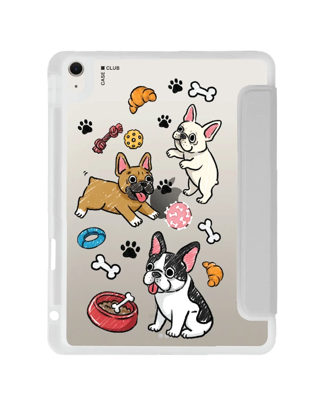 เคสใส ipad air4/5/6/7 11" 2025 (m2/m3) สีเทา เฟรนบลูด็อกหรรษา
