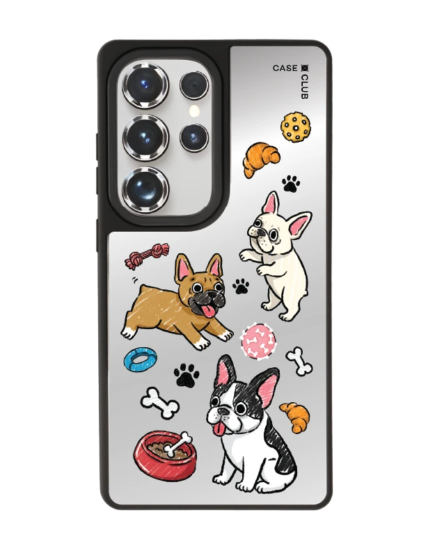 samsung s25 ultra matte mirror magsafe french bull dog play time