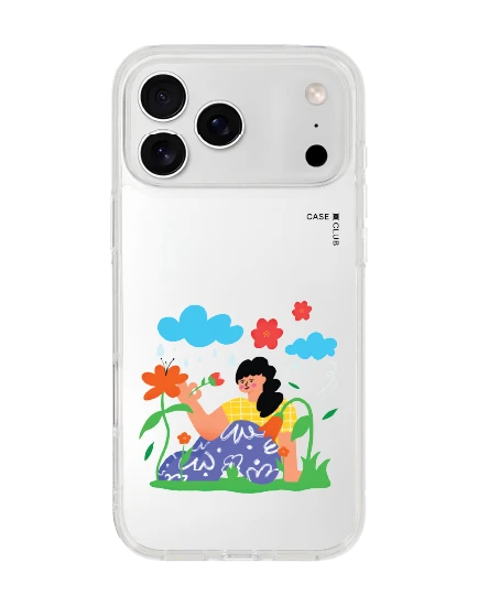 iphone 17 pro max clear garden girl