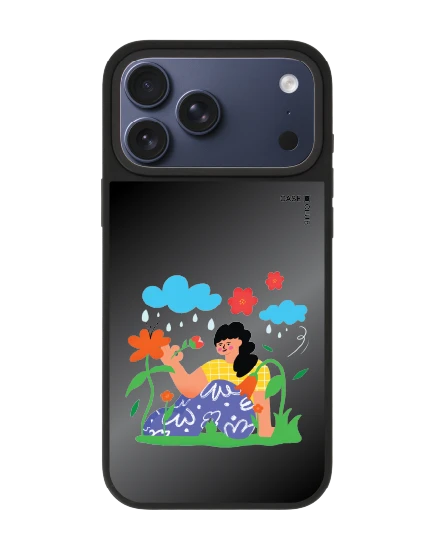 เคสกระจก iphone 17 pro max matte magsafe สาวน้อยในสวนฝันชวนฝัน