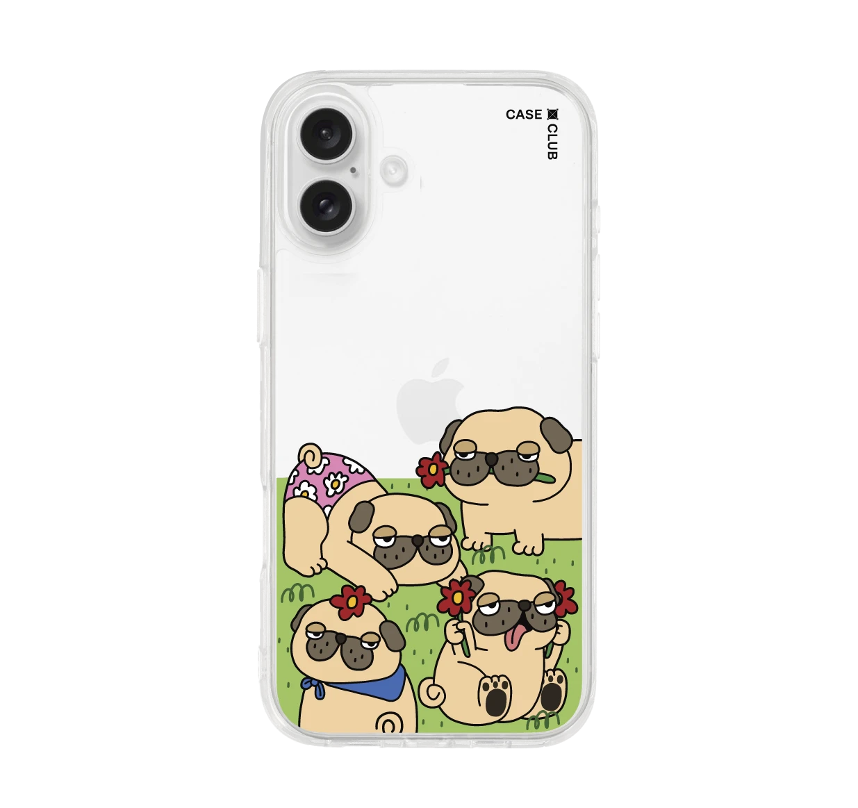 เคสใส iphone 16 plus หมาปั๊กในสวนหลังบ้าน