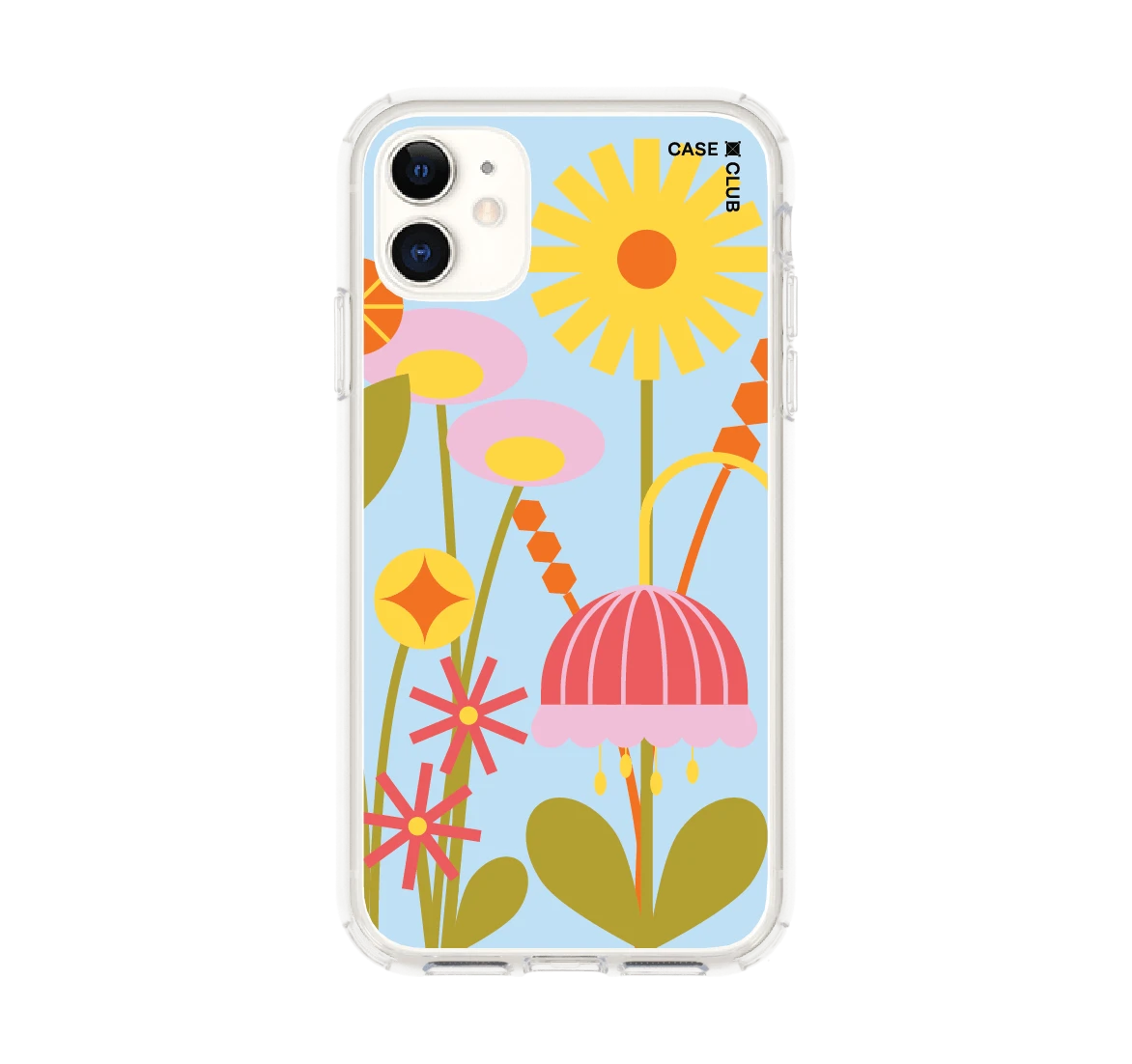 เคสใส iphone 11 ดอกไม้เรขาคณิต