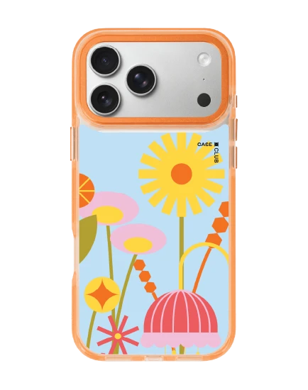 iphone 17 pro max clear orange magsafe geometric flower