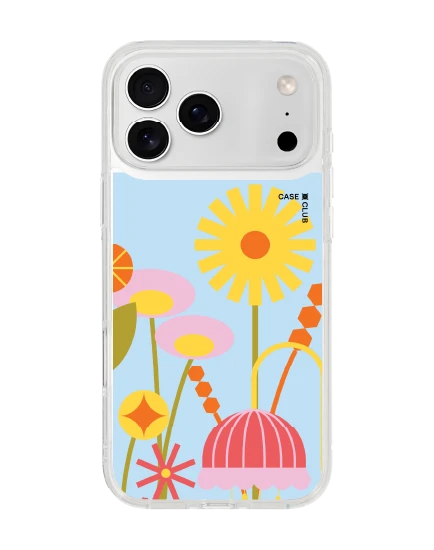 เคสใส iphone 17 pro max ดอกไม้เรขาคณิต