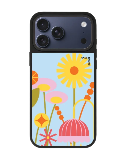 เคสกระจก iphone 17 pro max matte magsafe ดอกไม้เรขาคณิต