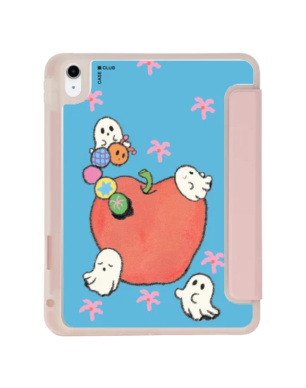 เคสใส ipad gen 10th/11th 2025 สีชมพู ghost club apple