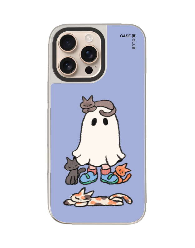 เคสกระจก iPhone 16 Pro Max MagSafe Ghost Club แมวเหมียว