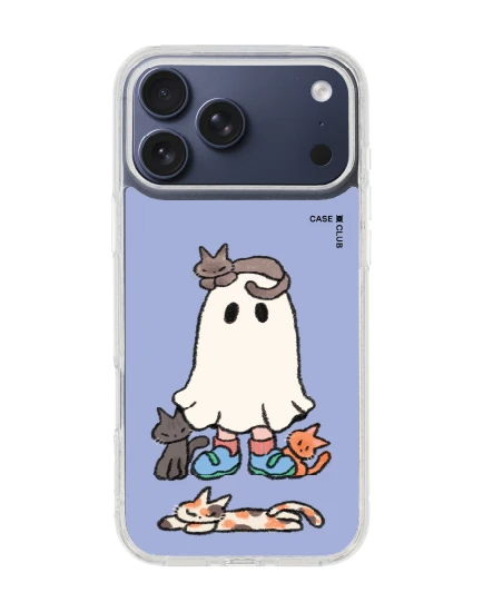iphone 17 pro max clear ghost club cat person