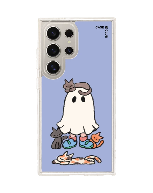 samsung galaxy s24 ultra clear magsafe ghost club cat person