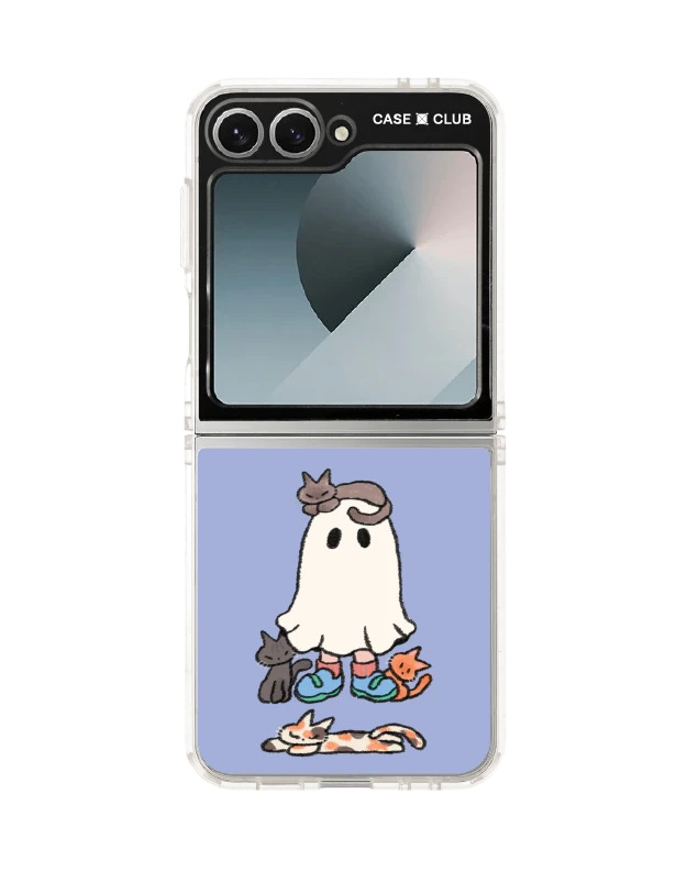 เคสใส samsung galaxy z flip 6 ghost club กับน้องแมวเพื่อนซี้