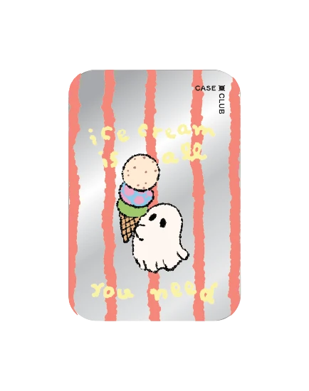 ที่เก็บบัตร magsafe แบบกระจกมีขาตั้งในตัว ghost club ice cream